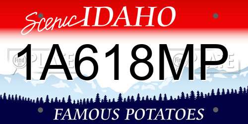 1A618MP Idaho License Plate