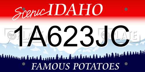 1A623JC Idaho License Plate