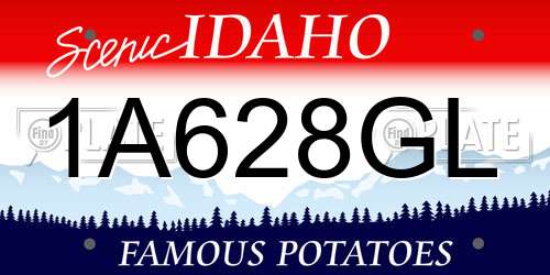 1A628GL Idaho License Plate