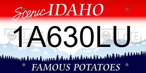 1A630LU Idaho License Plate