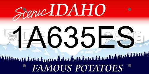 1A635ES Idaho License Plate