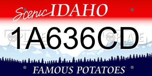 1A636CD Idaho License Plate