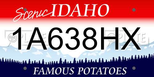 1A638HX Idaho License Plate