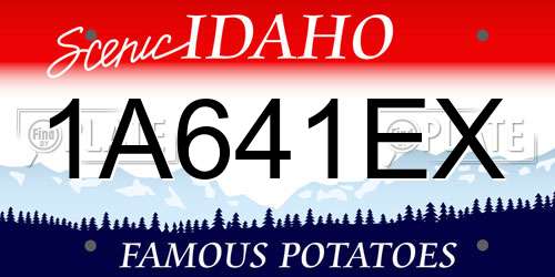 1A641EX Idaho License Plate