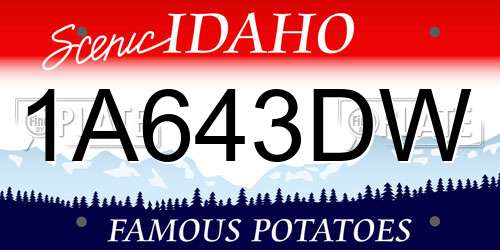 1A643DW Idaho License Plate