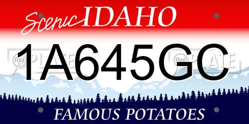 1A645GC Idaho License Plate