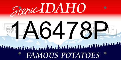 1A6478P Idaho License Plate