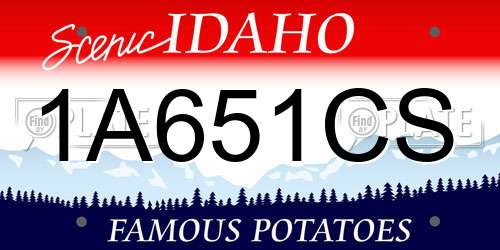 1A651CS Idaho License Plate