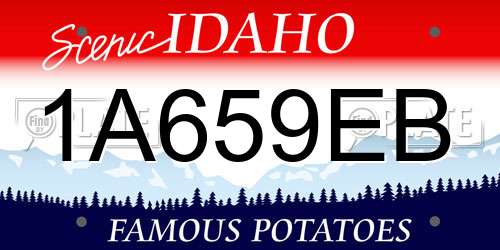 1A659EB Idaho License Plate