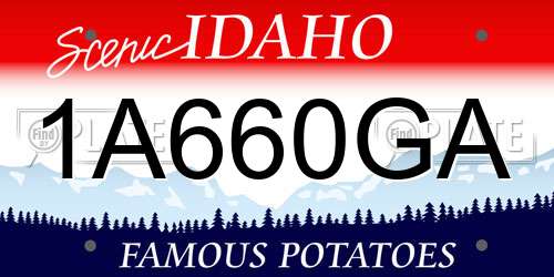 1A660GA Idaho License Plate