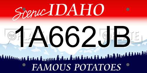 1A662JB Idaho License Plate