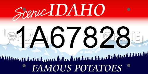 1A67828 Idaho License Plate