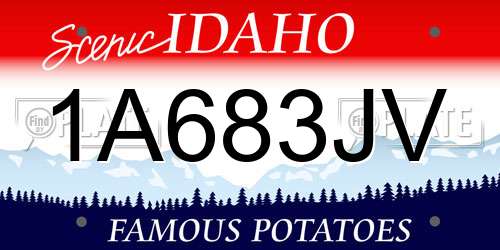 1A683JV Idaho License Plate