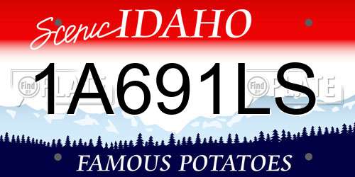 1A691LS Idaho License Plate