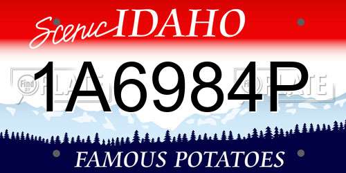 1A6984P Idaho License Plate