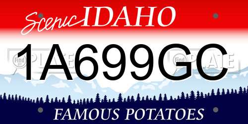 1A699GC Idaho License Plate
