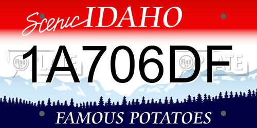 1A706DF Idaho License Plate