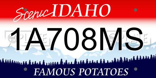 1A708MS Idaho License Plate