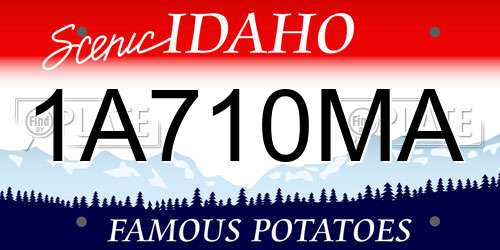 1A710MA Idaho License Plate
