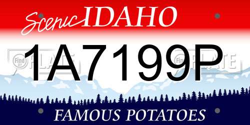 1A7199P Idaho License Plate