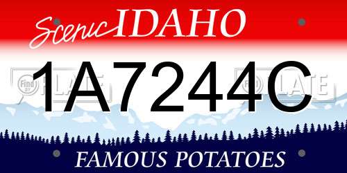 1A7244C Idaho License Plate