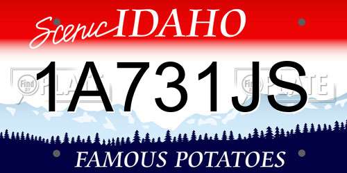 1A731JS Idaho License Plate