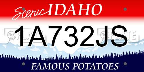 1A732JS Idaho License Plate
