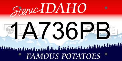 1A736PB Idaho License Plate