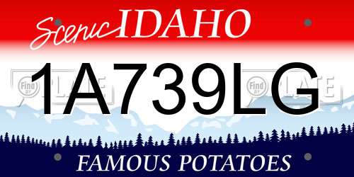 1A739LG Idaho License Plate