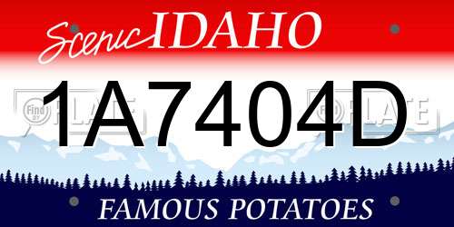 1A7404D Idaho License Plate