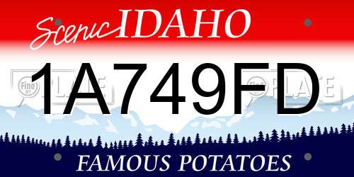 1A749FD Idaho License Plate