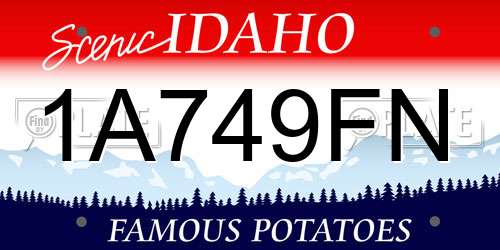 1A749FN Idaho License Plate