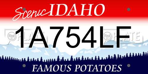 1A754LF Idaho License Plate