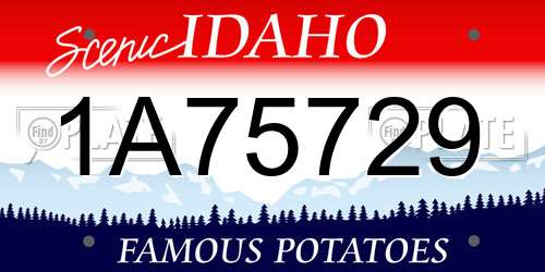 1A75729 Idaho License Plate