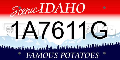 1A7611G Idaho License Plate