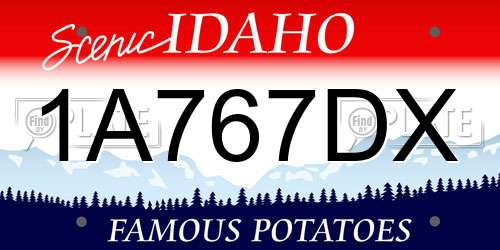 1A767DX Idaho License Plate