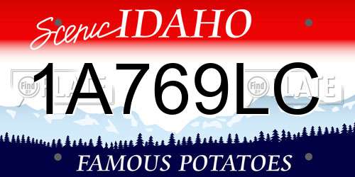1A769LC Idaho License Plate