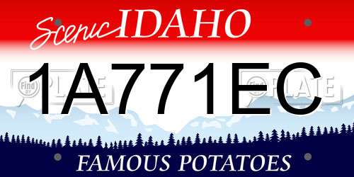 1A771EC Idaho License Plate