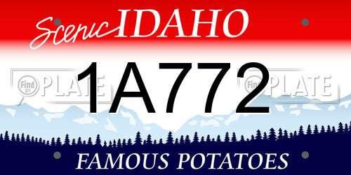 1A772 Idaho License Plate