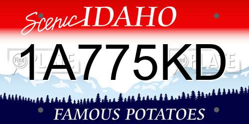 1A775KD Idaho License Plate