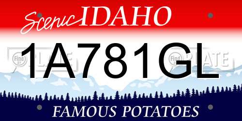 1A781GL Idaho License Plate