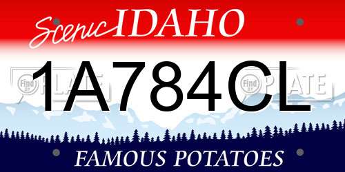 1A784CL Idaho License Plate