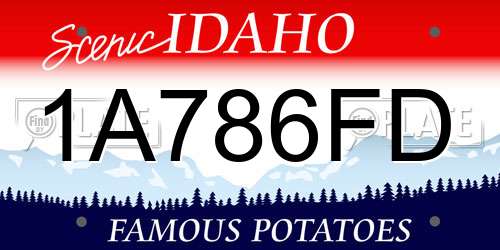 1A786FD Idaho License Plate