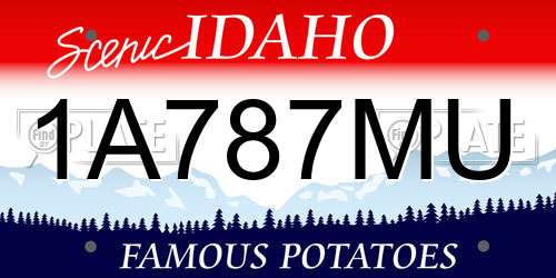 1A787MU Idaho License Plate