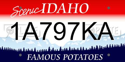 1A797KA Idaho License Plate
