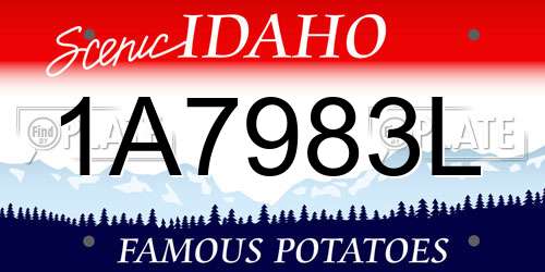 1A7983L Idaho License Plate