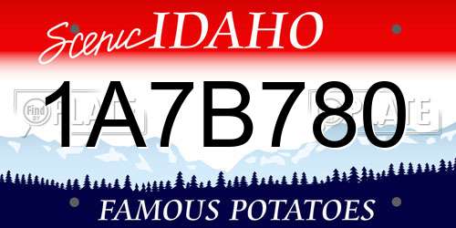 1A7B780 Idaho License Plate