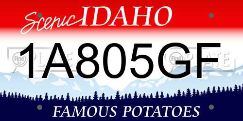 1A805GF Idaho License Plate