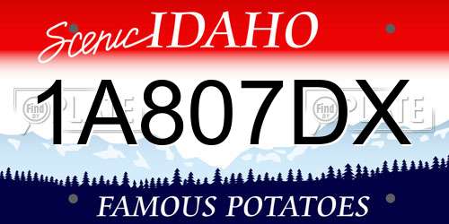 1A807DX Idaho License Plate