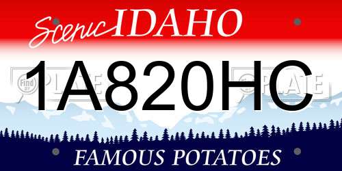 1A820HC Idaho License Plate